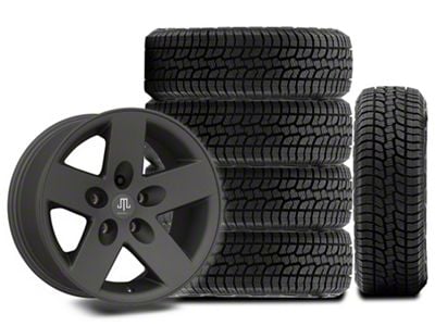 17x9 Mammoth Moab Wheel & 32in West Lake All-Terrain SL369 Tire Package; Set of 5 (18-25 Jeep Wrangler JL)