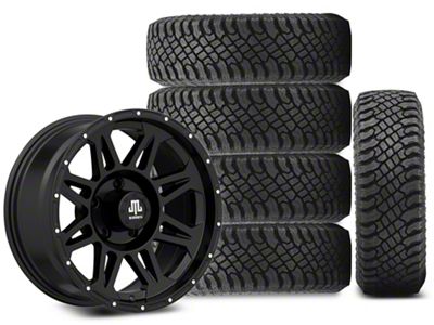 17x8 Mammoth Split 8 Wheel & 35in Atturo All-Terrain Trail Blade X/T Tire Package; Set of 5 (18-25 Jeep Wrangler JL)