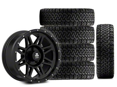 17x8 Mammoth Split 8 Wheel & 33in BF Goodrich All-Terrain T/A KO Tire Package; Set of 5 (07-18 Jeep Wrangler JK)