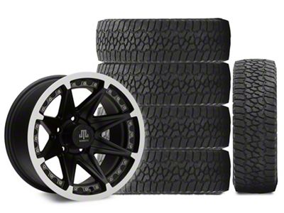 15x8 Mammoth Type 88 Wheel & 33in Falken All-Terrain Wildpeak A/T3W Tire Package; Set of 5 (97-06 Jeep Wrangler TJ)