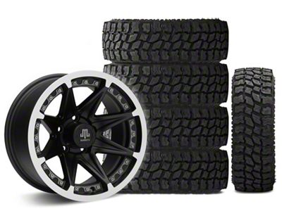 15x8 Mammoth Type 88 Wheel & 31in Mudclaw Mud-Terrain Comp MTX Tire Package; Set of 5 (97-06 Jeep Wrangler TJ)