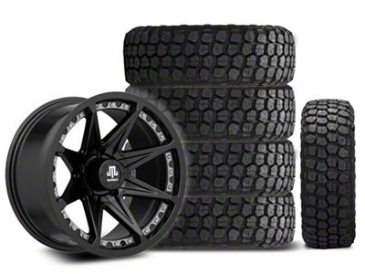 17x9 Mammoth Type 88 Wheel & 33in Ironman Mud-Terrain All Country Tire Package; Set of 5 (07-18 Jeep Wrangler JK)