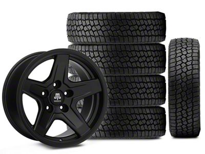 17x9 Mammoth Boulder Wheel & 33in Milestar All-Terrain Patagonia AT/R Tire Package; Set of 5 (07-18 Jeep Wrangler JK)
