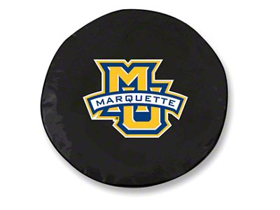Marquette University Spare Tire Cover; Black (66-18 Jeep CJ5, CJ7, Wrangler YJ, TJ & JK)