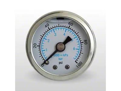 Marshall Instruments WS White PSI/kPa/Bar Dial 1.50-Inch Liquid Filled Mechanical Gauge; 0-100 PSI (Universal; Some Adaptation May Be Required)