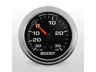 Marshall Instruments COMP II Black Dial 2-5/8-Inch Vacuum/Boost Gauge; 0-30 PSI (Universal; Some Adaptation May Be Required)