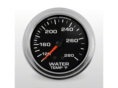 Marshall Instruments COMP II Black Dial 2-5/8-Inch Water Temperature Gauge; 100-280 Fahrenheit (Universal; Some Adaptation May Be Required)