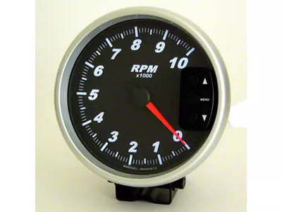 Marshall Instruments COMP II Black Dial 5-Inch Memory Tachometer; 0-10000 RPM (Universal; Some Adaptation May Be Required)