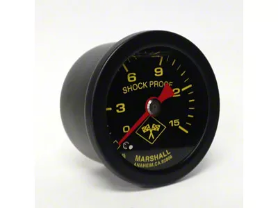Marshall Instruments MNB Midnight Black 1.50-Inch Liquid Filled Mechanical Gauge; 0-15 PSI (Universal; Some Adaptation May Be Required)