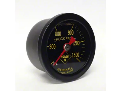 Marshall Instruments MNB Midnight Black 1.50-Inch Liquid Filled Mechanical Gauge; 0-1500 PSI (Universal; Some Adaptation May Be Required)