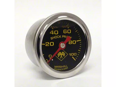 Marshall Instruments MNS Midnight Black 1.50-Inch Liquid Filled Mechanical Gauge; 0-100 PSI (Universal; Some Adaptation May Be Required)