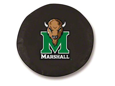 Marshall University Spare Tire Cover; Black (66-18 Jeep CJ5, CJ7, Wrangler YJ, TJ & JK)