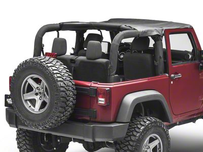 MasterTop Bimini Top; Black Diamond (07-18 Jeep Wrangler JK 2-Door)