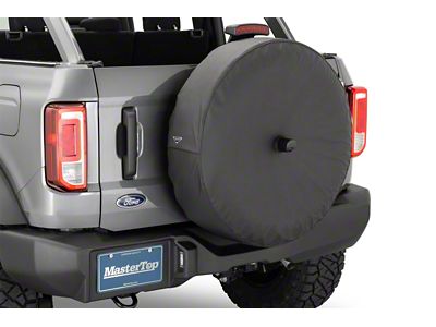 MasterTop Spare Tire Cover for 245/75R17 and 255/70R18; Black (21-25 Bronco)