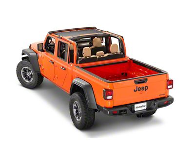 MasterTop ShadeMaker Freedom Mesh Bimini Top Plus; Black (20-23 Jeep Gladiator JT)
