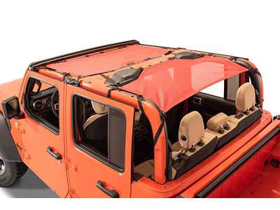MasterTop ShadeMaker Freedom Mesh Bimini Top Plus; Red (20-23 Jeep Gladiator JT)