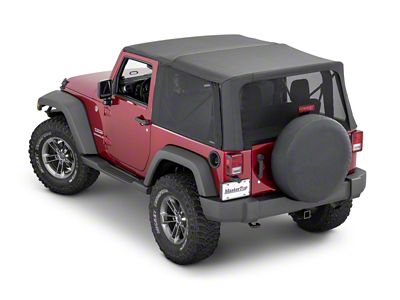 MasterTop 3-Piece Mesh Trail Screens; Black (10-18 Jeep Wrangler JK 2-Door w/ Factory or MasterTop Soft Top)