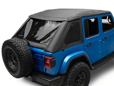 MasterTop Complete Fastback Top; Black Diamond (18-25 Jeep Wrangler JL 4-Door)