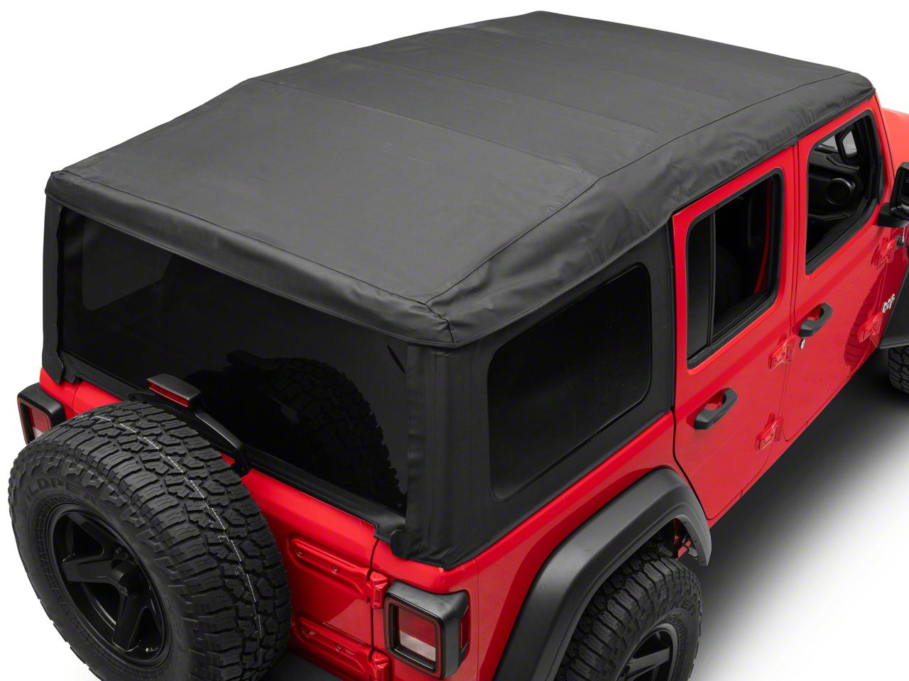 Bestop Jeep Wrangler Supertop Squareback Soft Top; Black