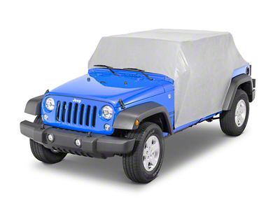 MasterTop Five Layer Weatherproof Full Door Cab Cover; Gray (07-18 Jeep Wrangler JK 4-Door)