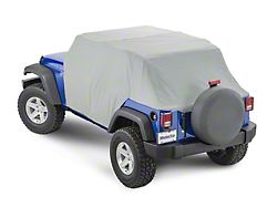 MasterTop Full Door Cab Cover; Gray Denim (07-18 Jeep Wrangler JK 4-Door)