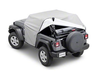 MasterTop Full Door Cab Cover; Gray Denim (18-25 Jeep Wrangler JL 2-Door w/ Soft Top)