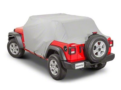 MasterTop Full Door Cab Cover; Gray Denim (18-25 Jeep Wrangler JL 4-Door w/ Soft Top)