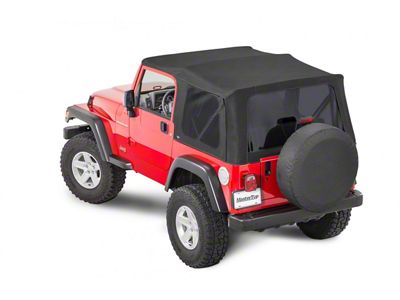 MasterTop Replacement Soft Top with Tinted Glass; Black Diamond (97-06 Jeep Wrangler TJ, Excluding Unlimited)