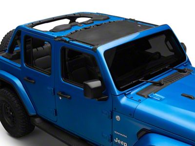 MasterTop ShadeMaker Freedom Mesh Bimini Top; Black (18-23 Jeep Wrangler JL)