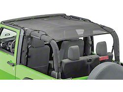 MasterTop ShadeMaker Freedom Mesh Bimini Top Plus; Black (07-18 Jeep Wrangler JK 4-Door)