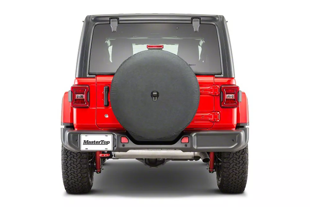 Jeep Spare Tire Cover for 285 70R17 Black 2018 Wrangler MasterTop 18 24 Jeep Wrangler JL