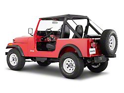 MasterTop Strap Style Bimini Top; Black Diamond (78-91 Jeep CJ7 & Wrangler YJ)