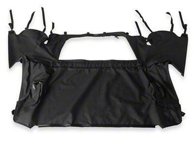 MasterTop Wind Stopper Plus and Tonneau Cover Ultimate Combo; Black Diamond (18-25 Jeep Wrangler JL 4-Door w/ Soft Top)