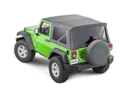 MasterTop Replacement Top with Tinted Windows and No Door Skins; Black Diamond (10-18 Jeep Wrangler JK 2-Door)