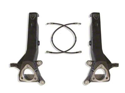 Max Trac 4-Inch Lift Spindles with Extended Brake Lines (04-24 2WD Titan)