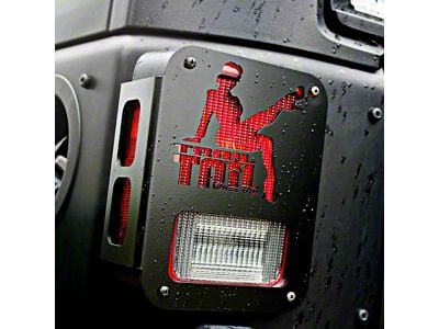Maxbilt Trail Tail Light Guards with Trail Lady Logo (07-18 Jeep Wrangler JK)