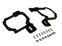 Maximus-3 Fog Light Adapter Brackets; Zinc (20-26 Jeep Gladiator JT w/ Factory Steel Bumper)
