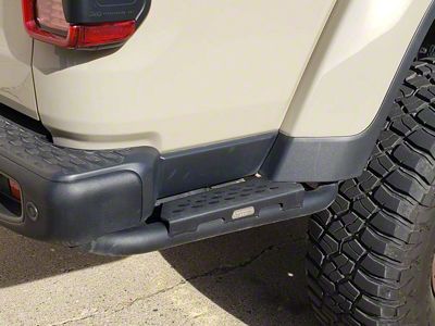Maximus-3 Rear Slider Steps; Textured Black (20-26 Jeep Gladiator JT Rubicon)