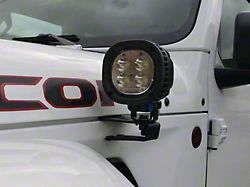 Maximus-3 Side Peripheral Cube Light Brackets; Textured Black (20-26 Jeep Gladiator JT)