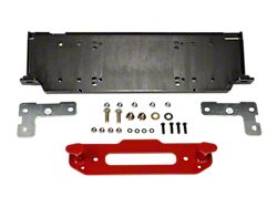 Maximus-3 Winch Mount Kit with Hook Anchor; Red (20-26 Jeep Gladiator JT w/ Factory Steel Bumper)
