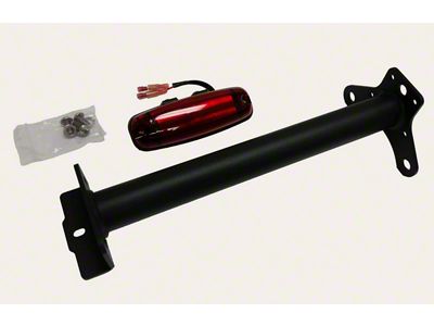 Maximus-3 Accessories Mast and Third Brake Light; Textured Black (07-18 Jeep Wrangler JK w/ Factory Rear Bumper)