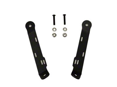 Maximus-3 Hard Rock LED Light Bar Brackets for 10-Inch Light Bar; Textured Black (07-18 Jeep Wrangler JK w/ Rubicon Hard Rock Steel Bumper)