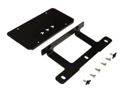 Maximus-3 Hard Rock Low Mount License Plate Bracket; Textured Black (07-18 Jeep Wrangler JK w/ Rubicon Hard Rock Steel Bumper)