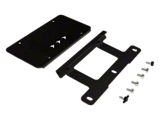 Maximus-3 Hard Rock Stealth Mount License Plate Bracket; Textured Black (07-18 Jeep Wrangler JK w/ Rubicon Hard Rock Steel Bumper)
