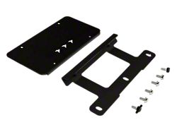 Maximus-3 Hard Rock Stealth Mount License Plate Bracket; Textured Black (07-18 Jeep Wrangler JK w/ Rubicon Hard Rock Steel Bumper)