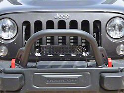 Maximus-3 Hard Rock Stinger Bar without Stars; Textured Black (07-18 Jeep Wrangler JK w/ Rubicon Hard Rock Steel Bumper)