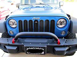 Maximus-3 Hard Rock Striker Guard; Textured Black (07-18 Jeep Wrangler JK w/ Rubicon Hard Rock Steel Bumper)