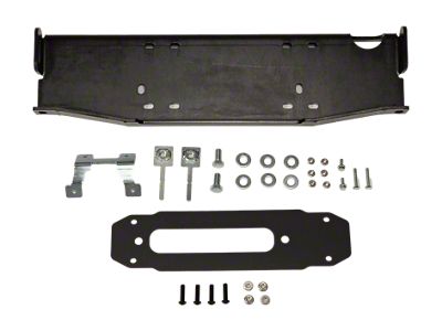 Maximus-3 Offset Winch Mount Kit; Black (07-18 Jeep Wrangler JK w/ Factory Steel Bumper)