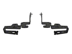 Maximus-3 Side Cube Light Brackets; Textured Black (07-18 Jeep Wrangler JK)