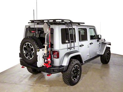 Maximus-3 Sport Package Modular Tire Carrier; Textured Black (07-18 Jeep Wrangler JK)